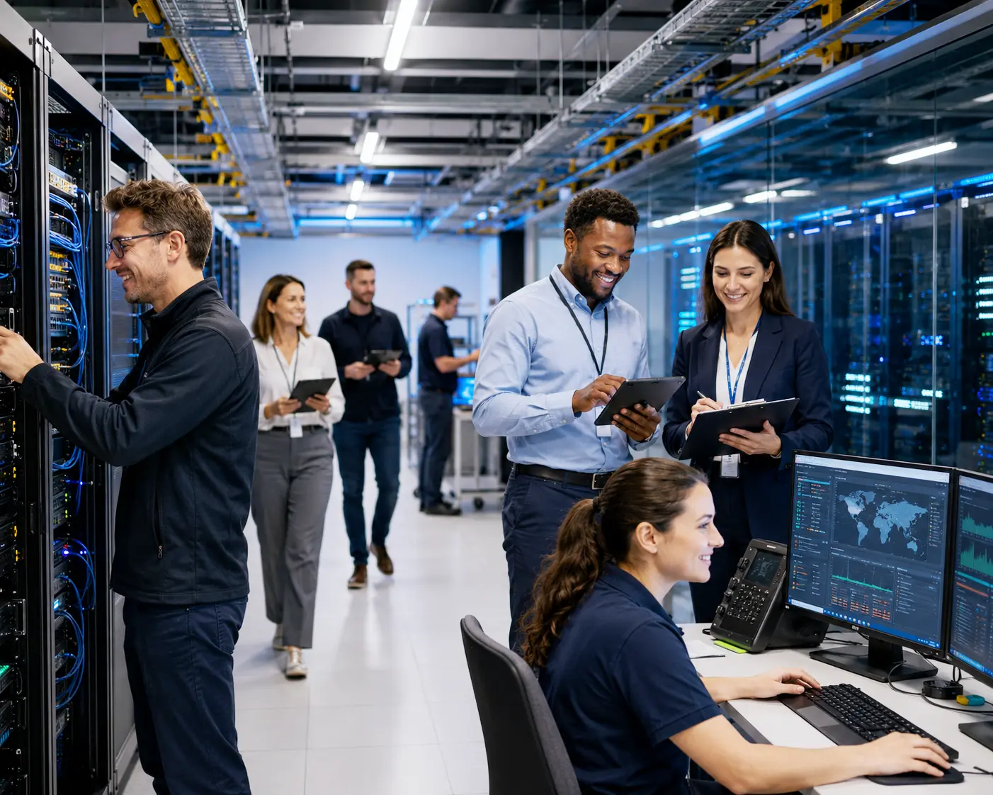 European data center colocation hosting cloud facility managed service IT infrastructure security facility operations and asset management teams