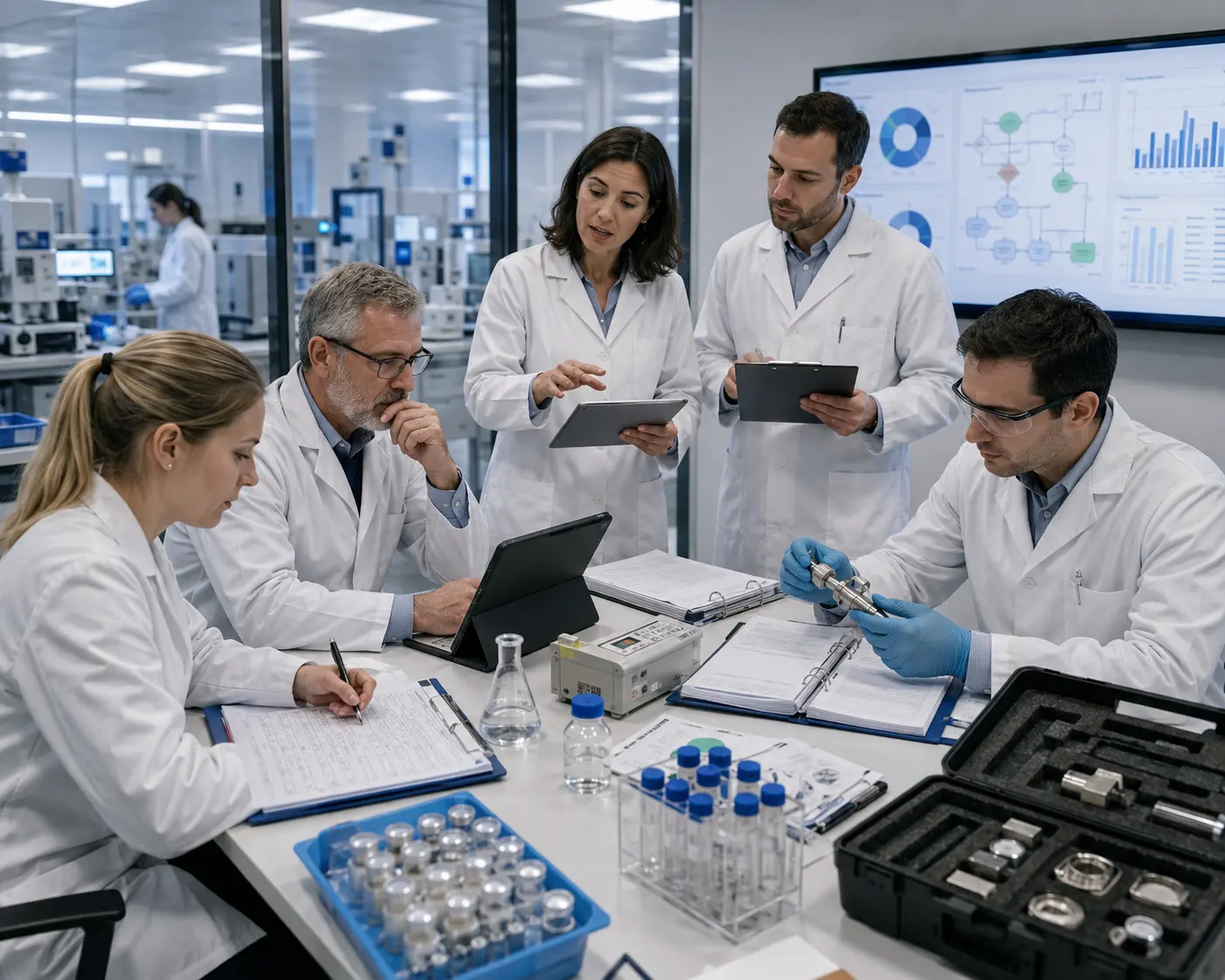 European laboratory teams managing technical competence test methods calibration activities measurement uncertainty equipment control sample handling corrective actions and audit evidence